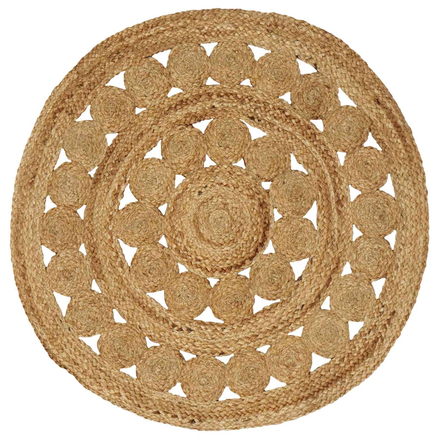 vidaXL Rug Natural Ø 90 cm Jute