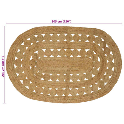 vidaXL Area Rugs Natural 205 x 305 cm Jute