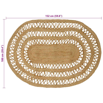 vidaXL Area Rugs Natural 100 x 152 cm Jute