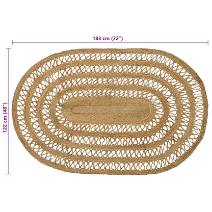 vidaXL Area Rugs Natural 122 x 183 cm Jute