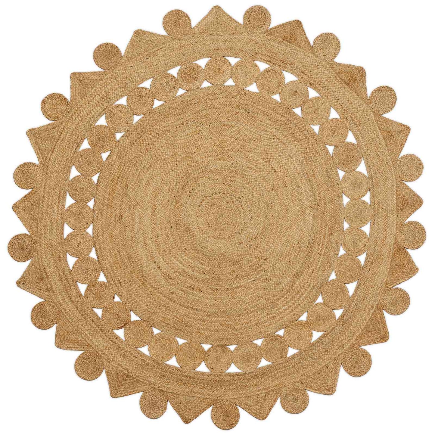 vidaXL Area Rugs Natural Ø 240 cm Jute