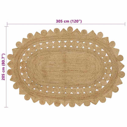vidaXL Area Rugs Natural 205 x 305 cm Jute