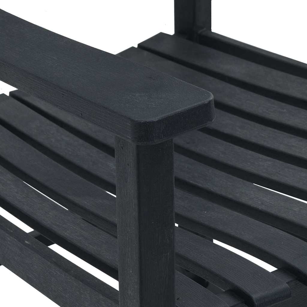 vidaXL Rocking Chair Black 84 x 65 x 114 cm Resin
