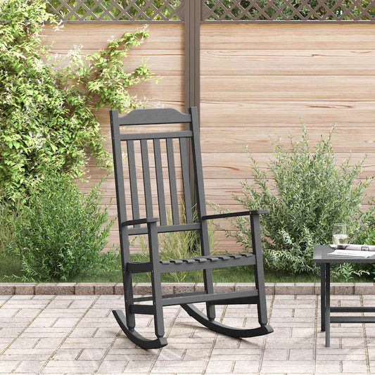 vidaXL Rocking Chair Black 84 x 65 x 114 cm Resin
