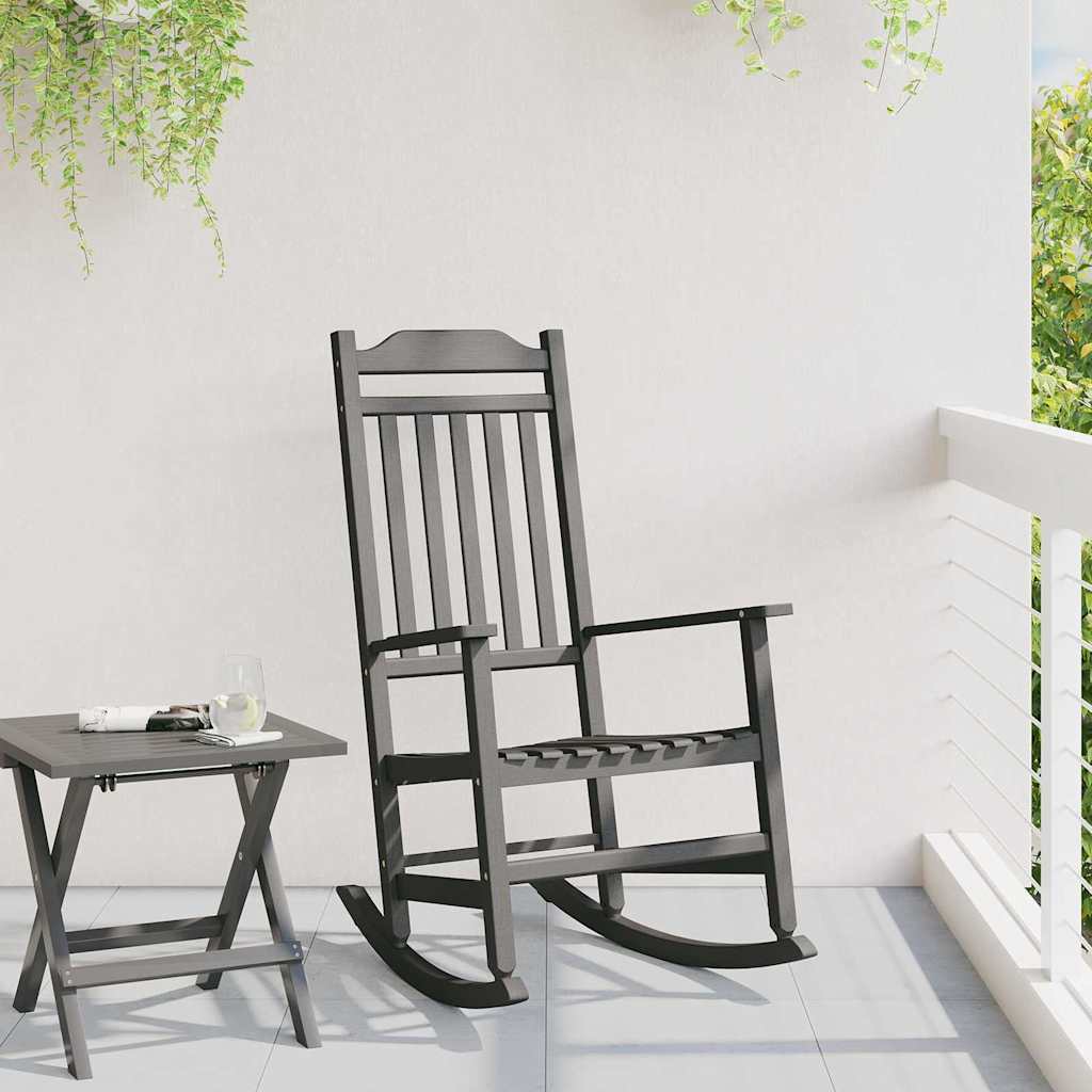 vidaXL Rocking Chair Black 84 x 65 x 114 cm Resin