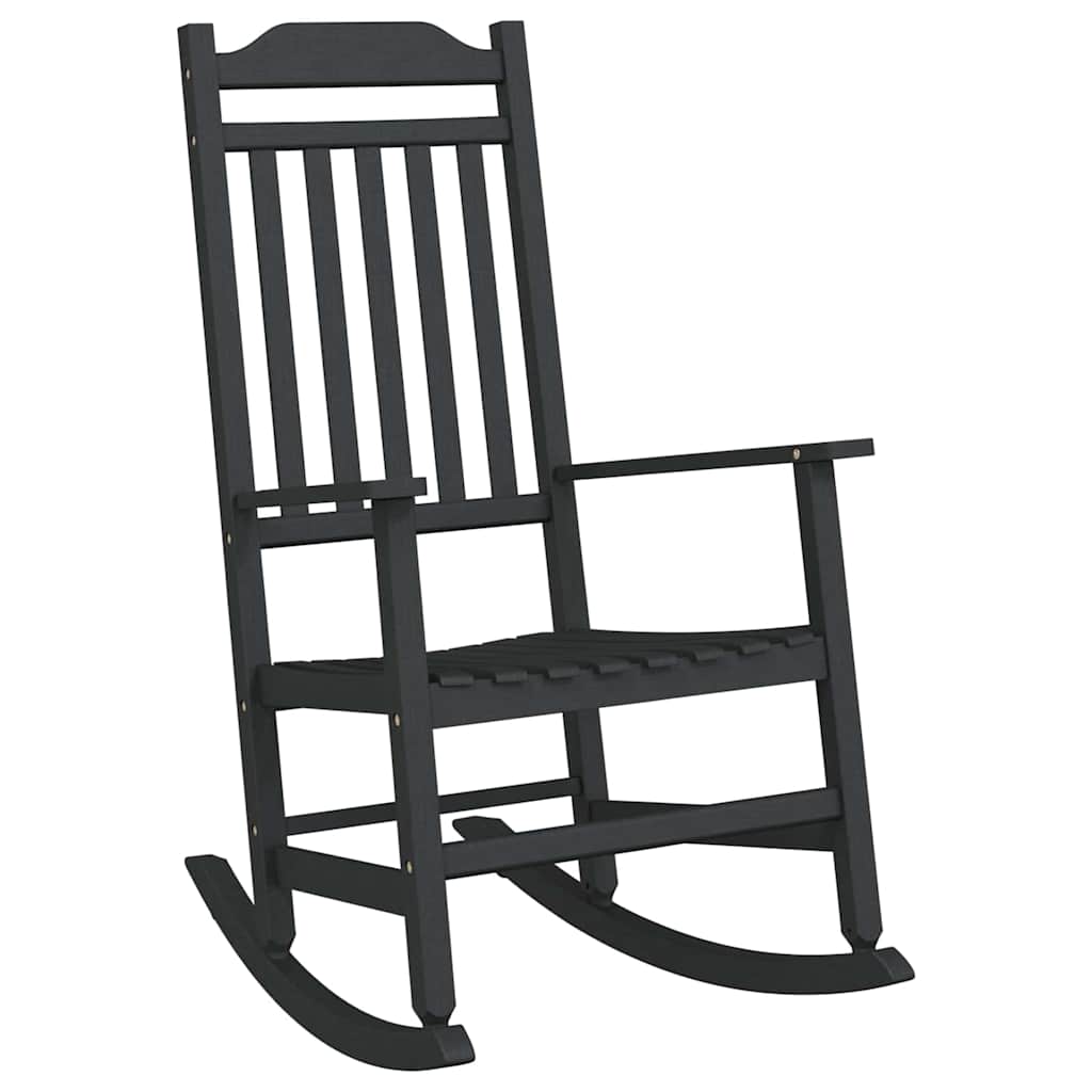 vidaXL Rocking Chair Black 84 x 65 x 114 cm Resin