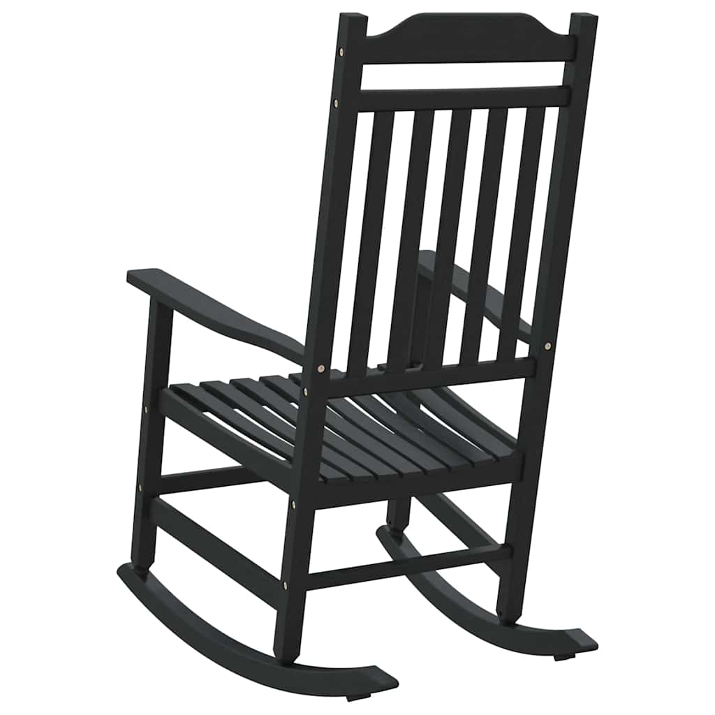 vidaXL Rocking Chair Black 84 x 65 x 114 cm Resin