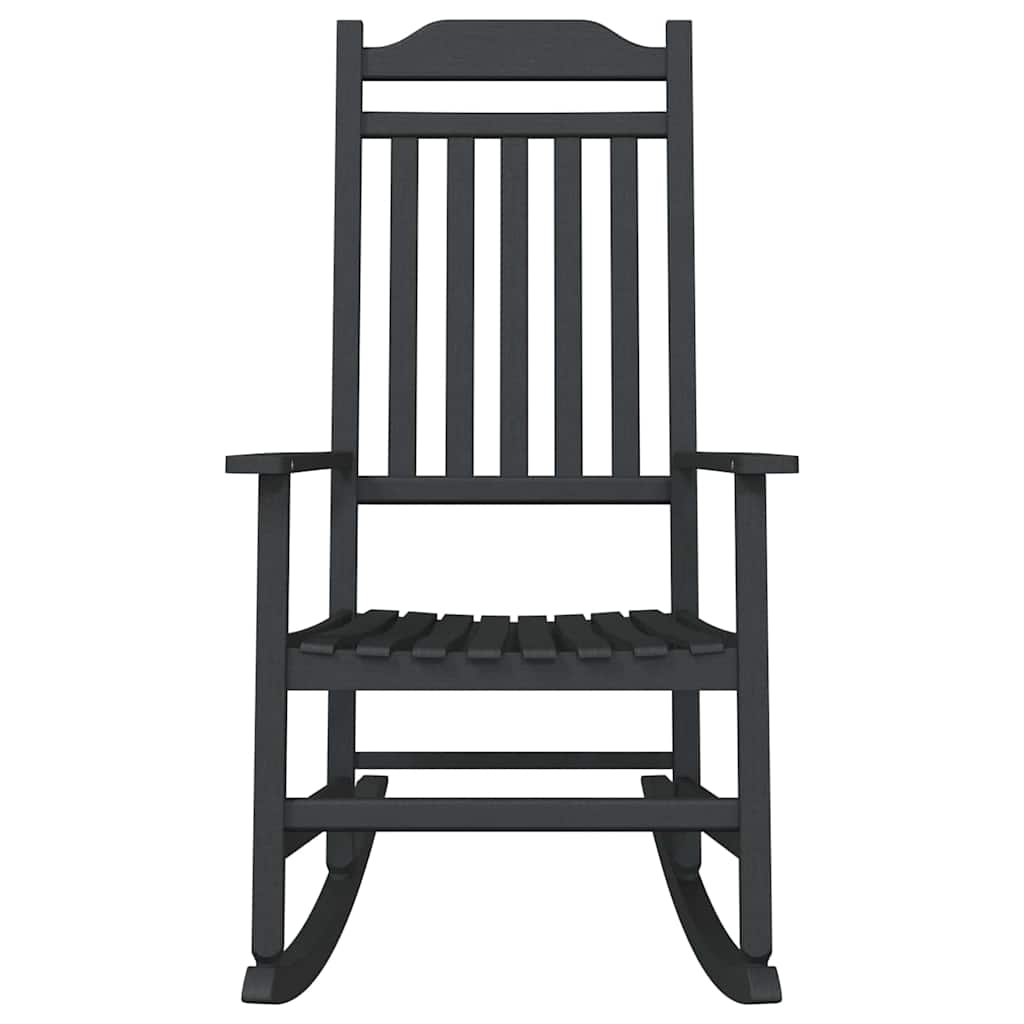 vidaXL Rocking Chair Black 84 x 65 x 114 cm Resin