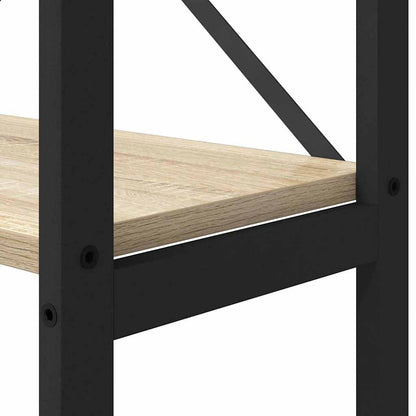 vidaXL Bookshelf 156 x 25 x 167 cm Engineered Wood Sonoma Oak