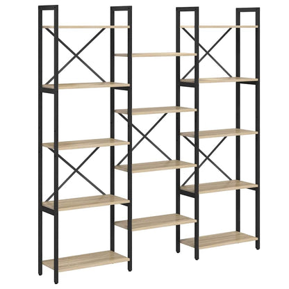 vidaXL Bookshelf 156 x 25 x 167 cm Engineered Wood Sonoma Oak
