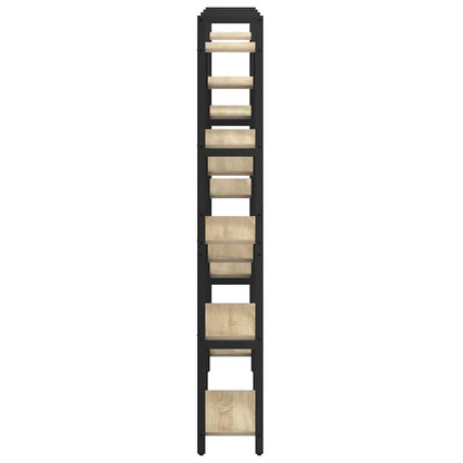 vidaXL Bookshelf 156 x 25 x 167 cm Engineered Wood Sonoma Oak