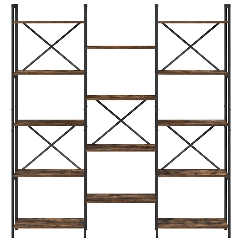 vidaXL Bookshelf Sonoma Oak 156 x 25 x 167 cm Engineered Wood