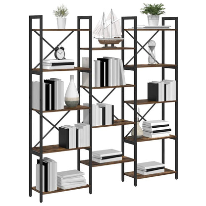 vidaXL Bookshelf Sonoma Oak 156 x 25 x 167 cm Engineered Wood