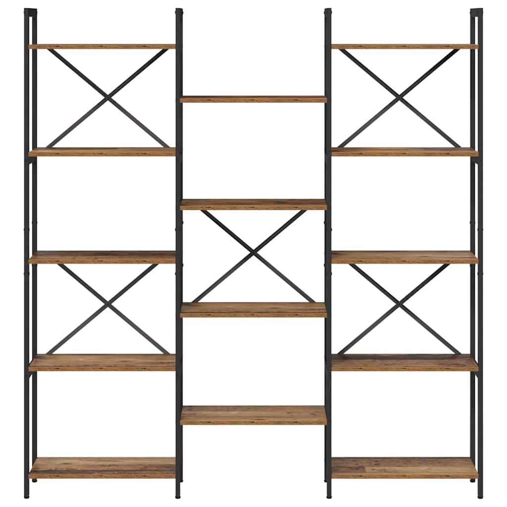 vidaXL Bookshelf Old wood 156 x 25 x 167 cm Engineered Wood