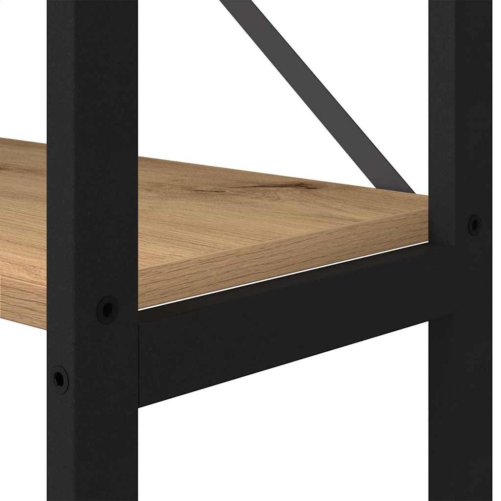 vidaXL Bookshelf 156 x 25 x 167 cm Engineered Wood Artisan Oak