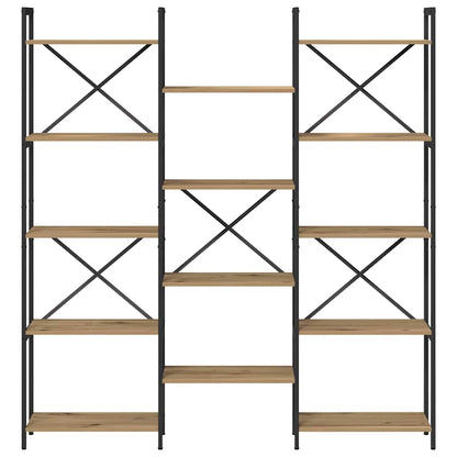 vidaXL Bookshelf 156 x 25 x 167 cm Engineered Wood Artisan Oak