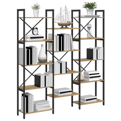 vidaXL Bookshelf 156 x 25 x 167 cm Engineered Wood Artisan Oak