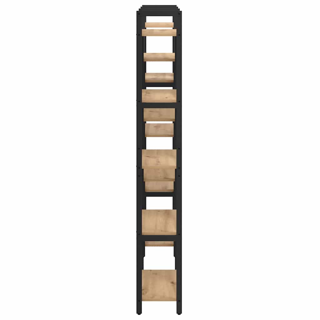 vidaXL Bookshelf 156 x 25 x 167 cm Engineered Wood Artisan Oak