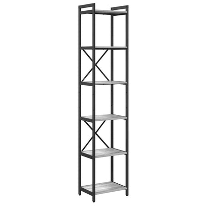 vidaXL Bookshelf 40 x 30 x 189.5 cm Engineered Wood Grey sonoma