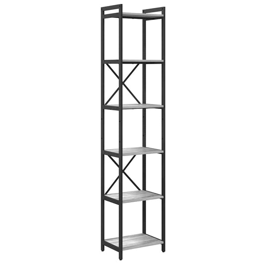 vidaXL Bookshelf 40 x 30 x 189.5 cm Engineered Wood Grey sonoma