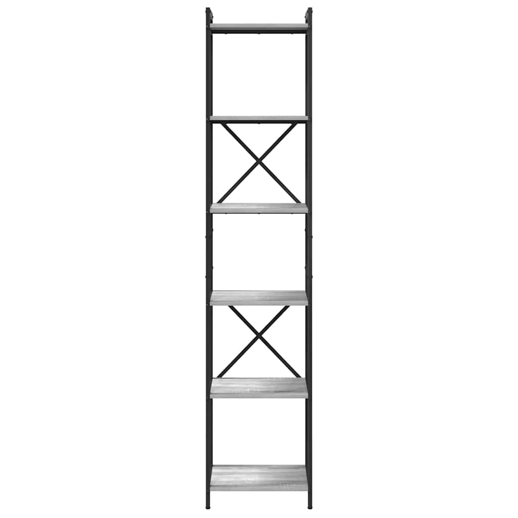 vidaXL Bookshelf 40 x 30 x 189.5 cm Engineered Wood Grey sonoma