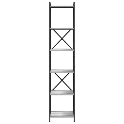 vidaXL Bookshelf 40 x 30 x 189.5 cm Engineered Wood Grey sonoma
