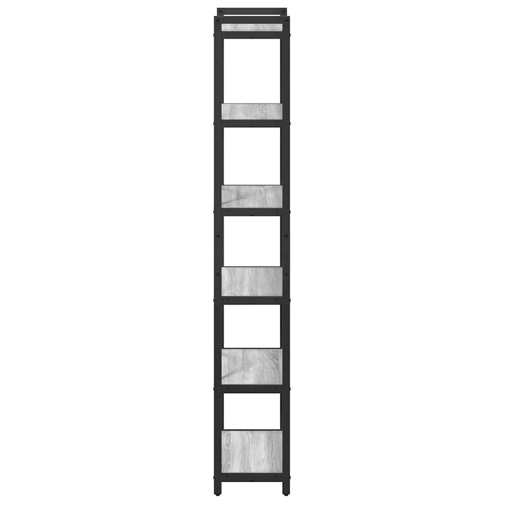 vidaXL Bookshelf 40 x 30 x 189.5 cm Engineered Wood Grey sonoma