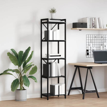 vidaXL Bookshelf 40 x 30 x 155 cm Engineered Wood Black Oak