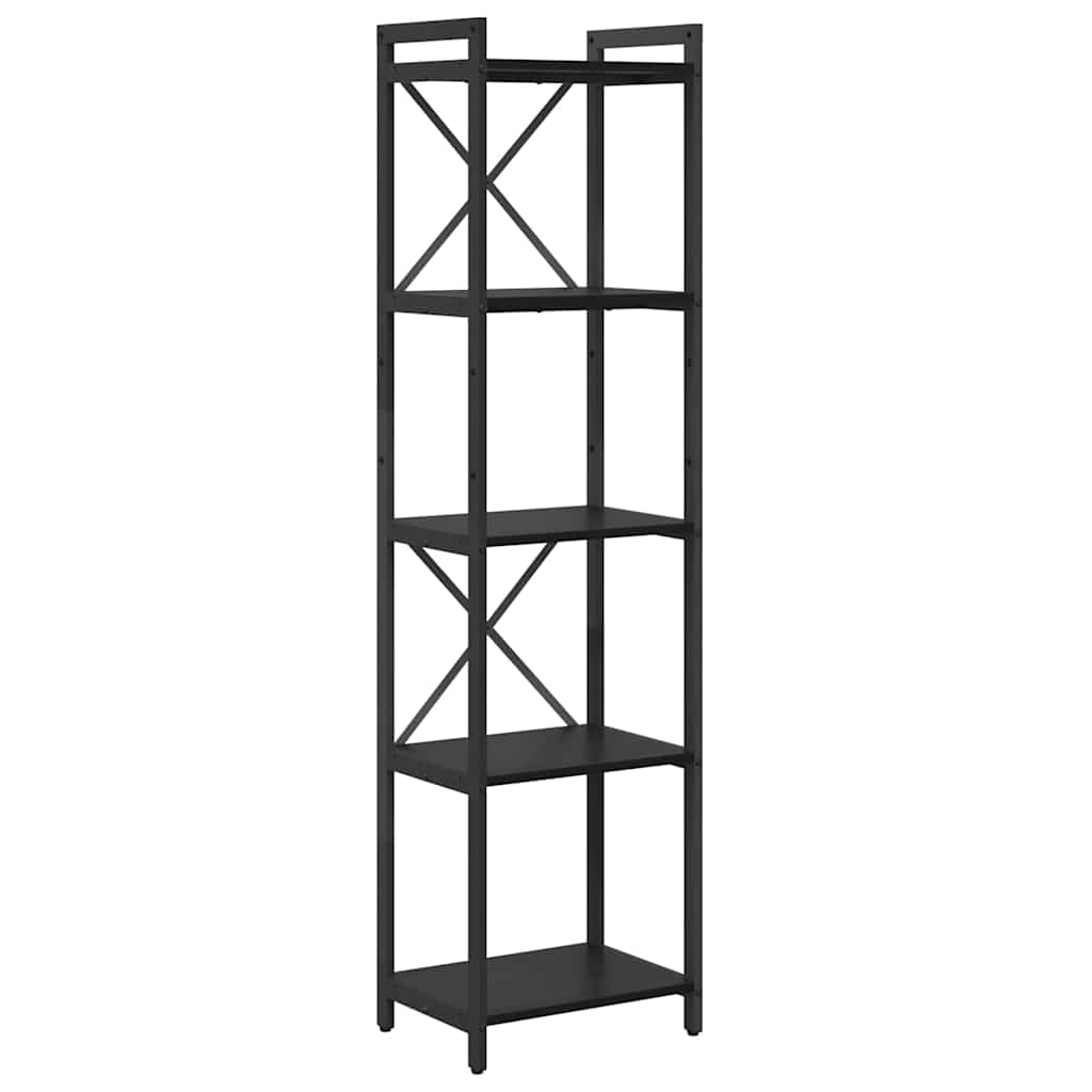 vidaXL Bookshelf 40 x 30 x 155 cm Engineered Wood Black Oak