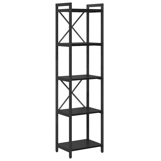 vidaXL Bookshelf 40 x 30 x 155 cm Engineered Wood Black Oak