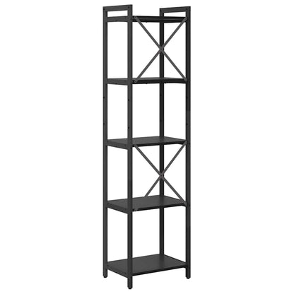 vidaXL Bookshelf 40 x 30 x 155 cm Engineered Wood Black Oak