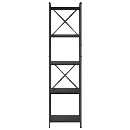 vidaXL Bookshelf 40 x 30 x 155 cm Engineered Wood Black Oak