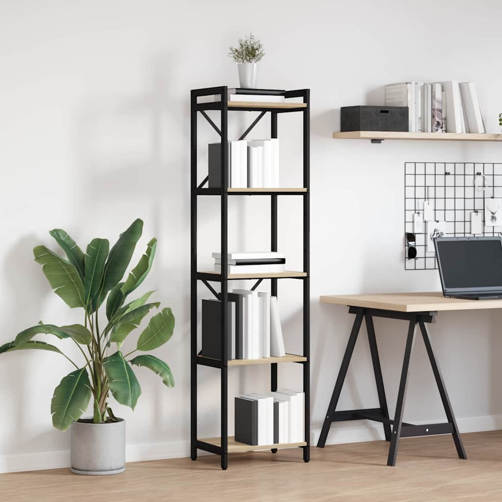 vidaXL Bookshelf 40 x 30 x 155 cm Engineered Wood Sonoma Oak