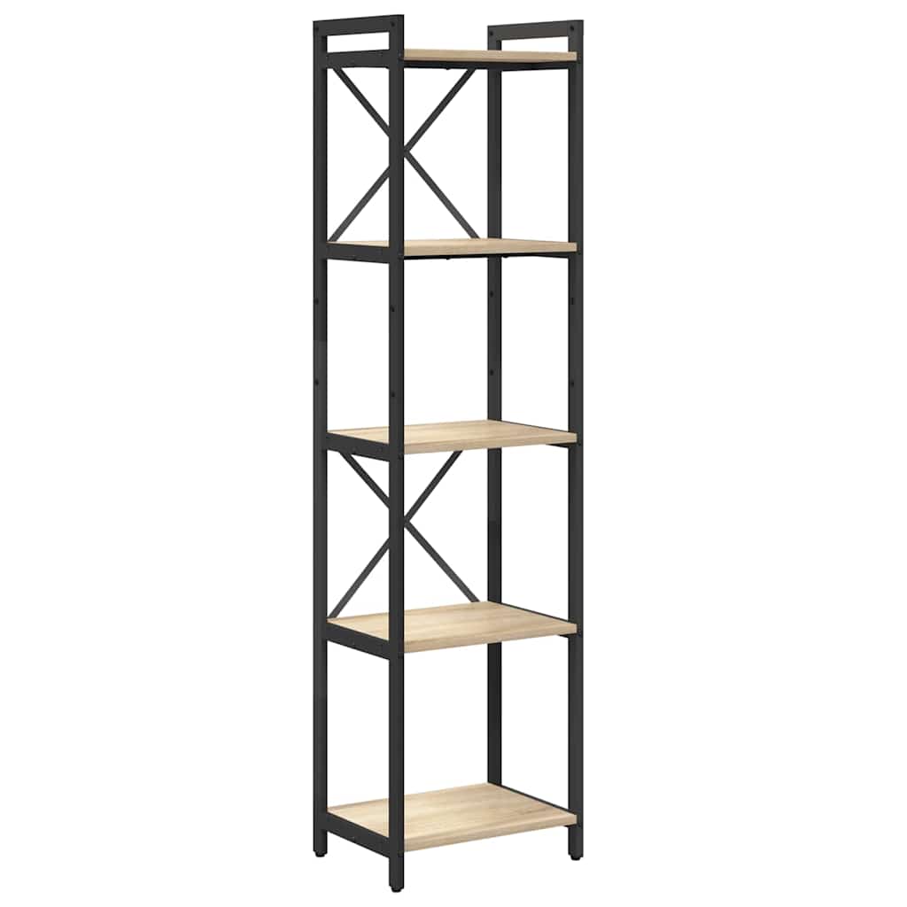 vidaXL Bookshelf 40 x 30 x 155 cm Engineered Wood Sonoma Oak