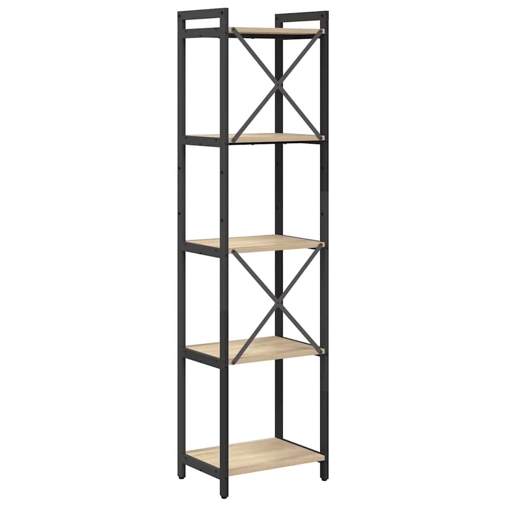 vidaXL Bookshelf 40 x 30 x 155 cm Engineered Wood Sonoma Oak