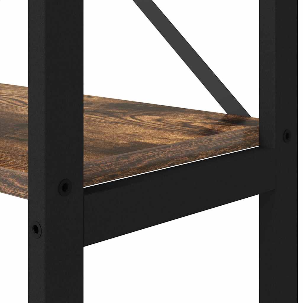 vidaXL Bookshelf 40 x 30 x 155 cm Engineered Wood Smoked Oak