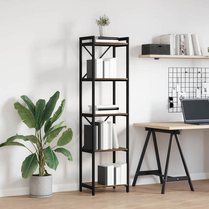 vidaXL Bookshelf 40 x 30 x 155 cm Engineered Wood Smoked Oak