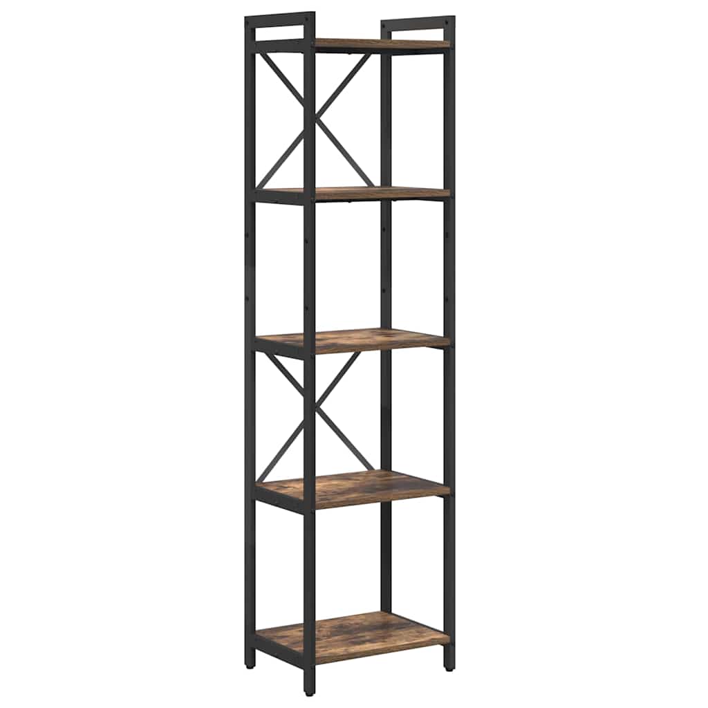 vidaXL Bookshelf 40 x 30 x 155 cm Engineered Wood Smoked Oak
