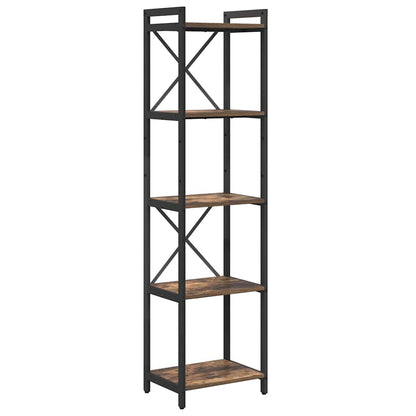 vidaXL Bookshelf 40 x 30 x 155 cm Engineered Wood Smoked Oak