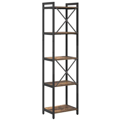 vidaXL Bookshelf 40 x 30 x 155 cm Engineered Wood Smoked Oak