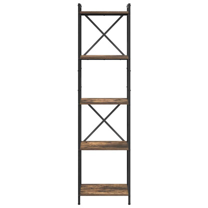 vidaXL Bookshelf 40 x 30 x 155 cm Engineered Wood Smoked Oak