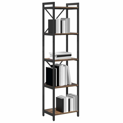 vidaXL Bookshelf 40 x 30 x 155 cm Engineered Wood Smoked Oak
