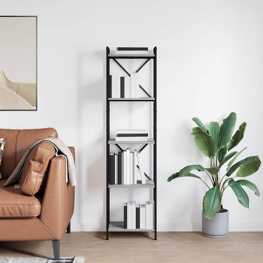 vidaXL Bookshelf 40 x 30 x 155 cm Engineered Wood Grey sonoma