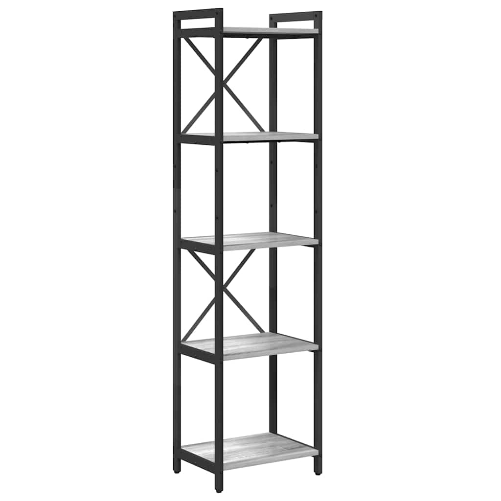 vidaXL Bookshelf 40 x 30 x 155 cm Engineered Wood Grey sonoma