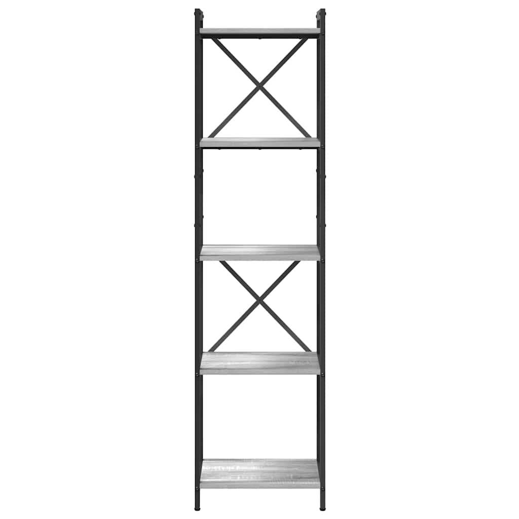 vidaXL Bookshelf 40 x 30 x 155 cm Engineered Wood Grey sonoma