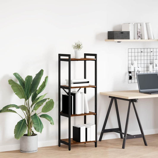 vidaXL Bookshelf 40 x 30 x 119 cm Engineered Wood Smoked Oak