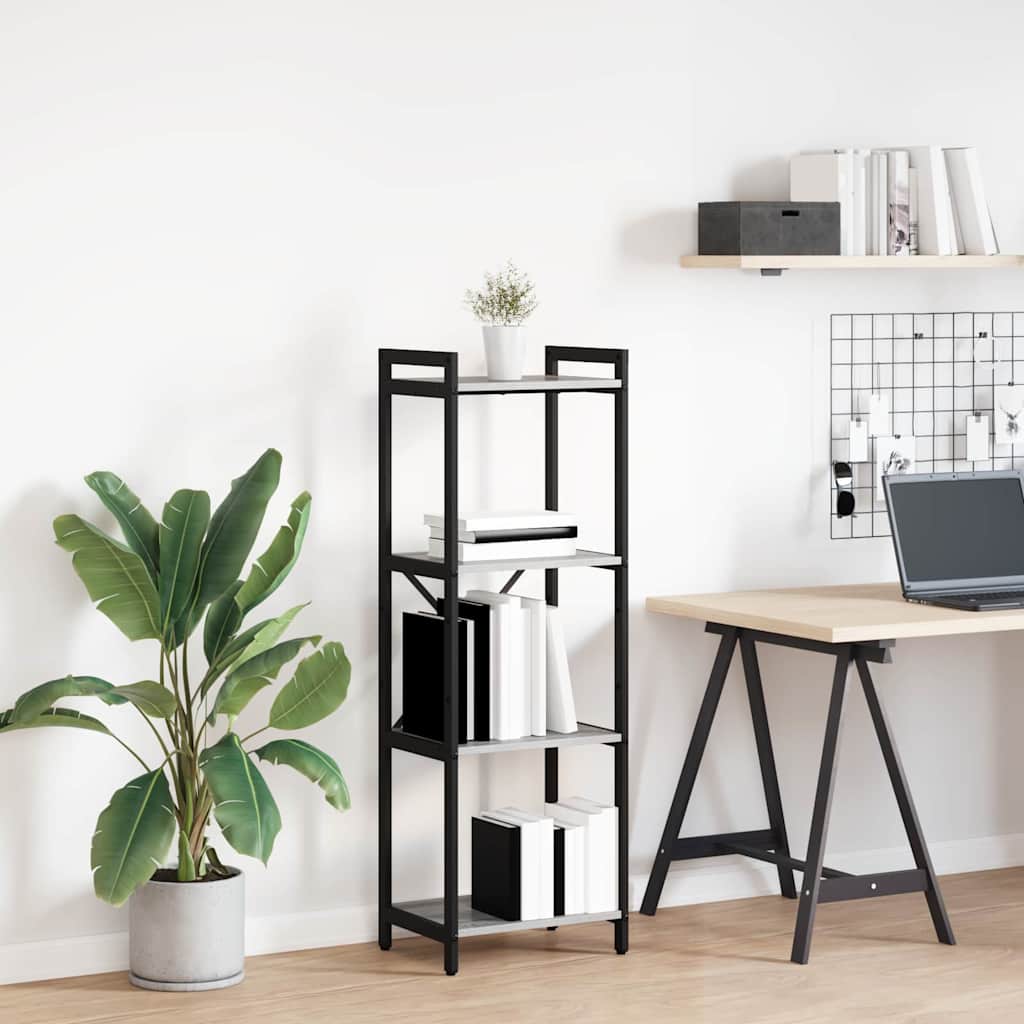 vidaXL Bookshelf 40 x 30 x 119 cm Engineered Wood Grey sonoma