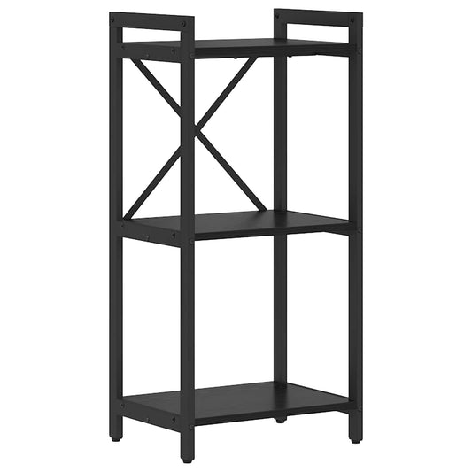 vidaXL Bookshelf 40 x 30 x 85 cm Engineered Wood Black Oak