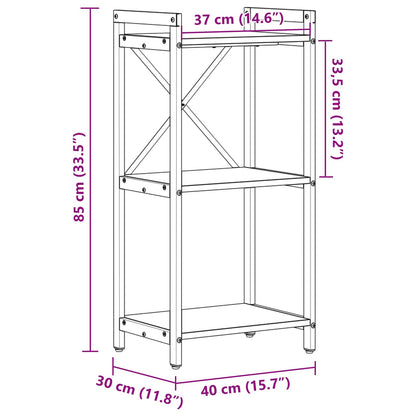 vidaXL Bookshelf Artisan Oak 40 x 30 x 85 cm Engineered Wood