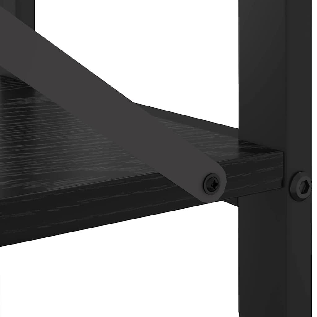 vidaXL Bookshelf Black Oak 40 x 30 x 50 cm Engineered Wood